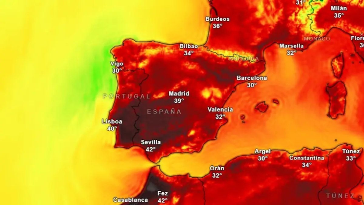 Calor intenso y tormentas localmente fuertes marcarán el tiempo en España este martes 16 de junio