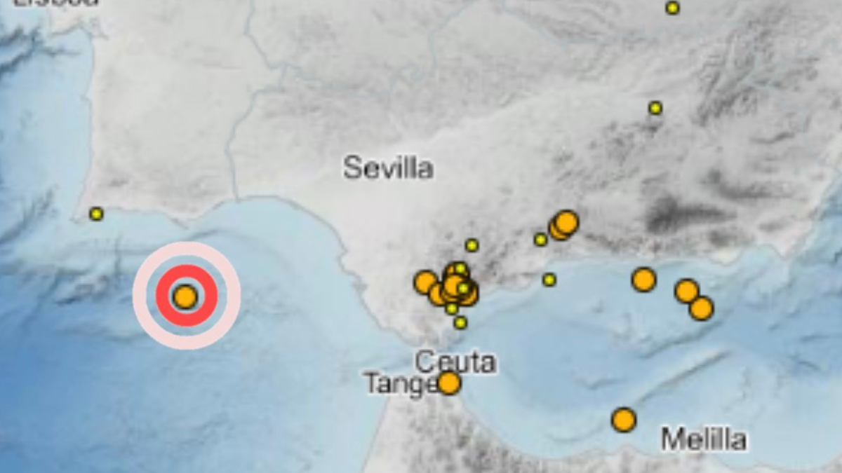 Registrado un terremoto de magnitud 2,1 en el Golfo de Cádiz