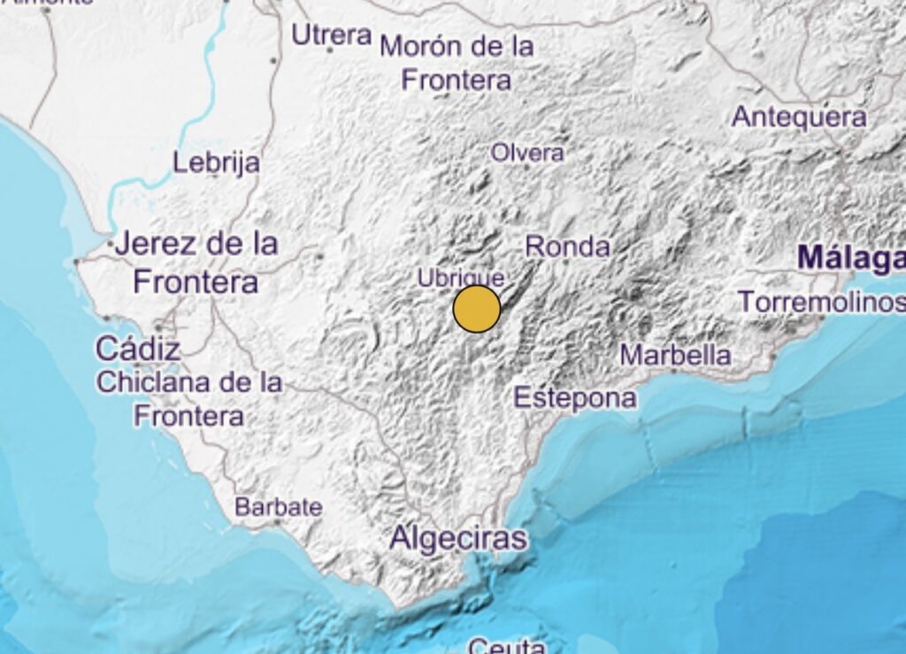 Registrado un terremoto con epicentro en Ubrique que vuelve a sacudir la Sierra de Cádiz