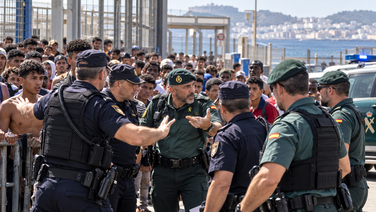 El jefe de la Policía quiso cerrar la frontera de Ceuta, pero la Guardia Civil se opuso por miedo a una tragedia